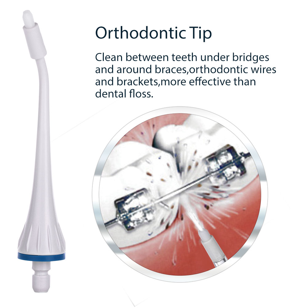 Mornwell-irrigador bucal con 2 puntas de ortodoncia, D50, D50WS, D52, para blanqueamiento dental
