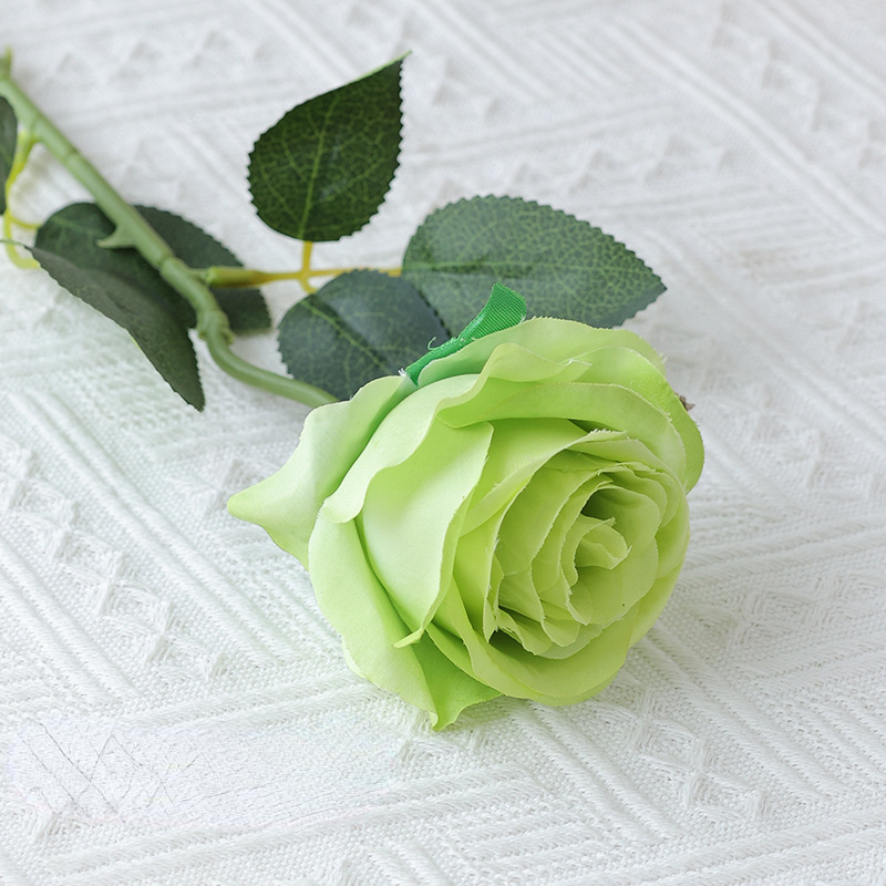 Kunstmatige Rose Takken Zijden Nep Bloemen Bruiloft Fotografie Boeket Thuis Woonkamer Tuin Rood Geel Zwarte Rozen Decoratie: green