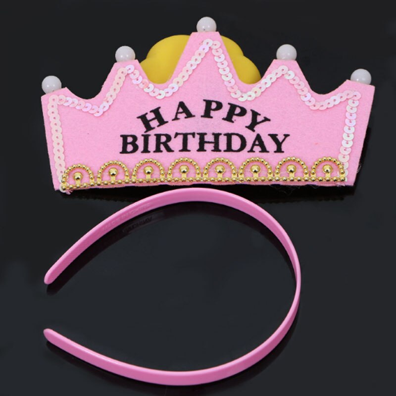 Enfants adultes LED clignotant tiare couronne bandeau brillant lumière jusqu'à anniversaire chapeau fête de mariage Led décor Navidad noël: 7