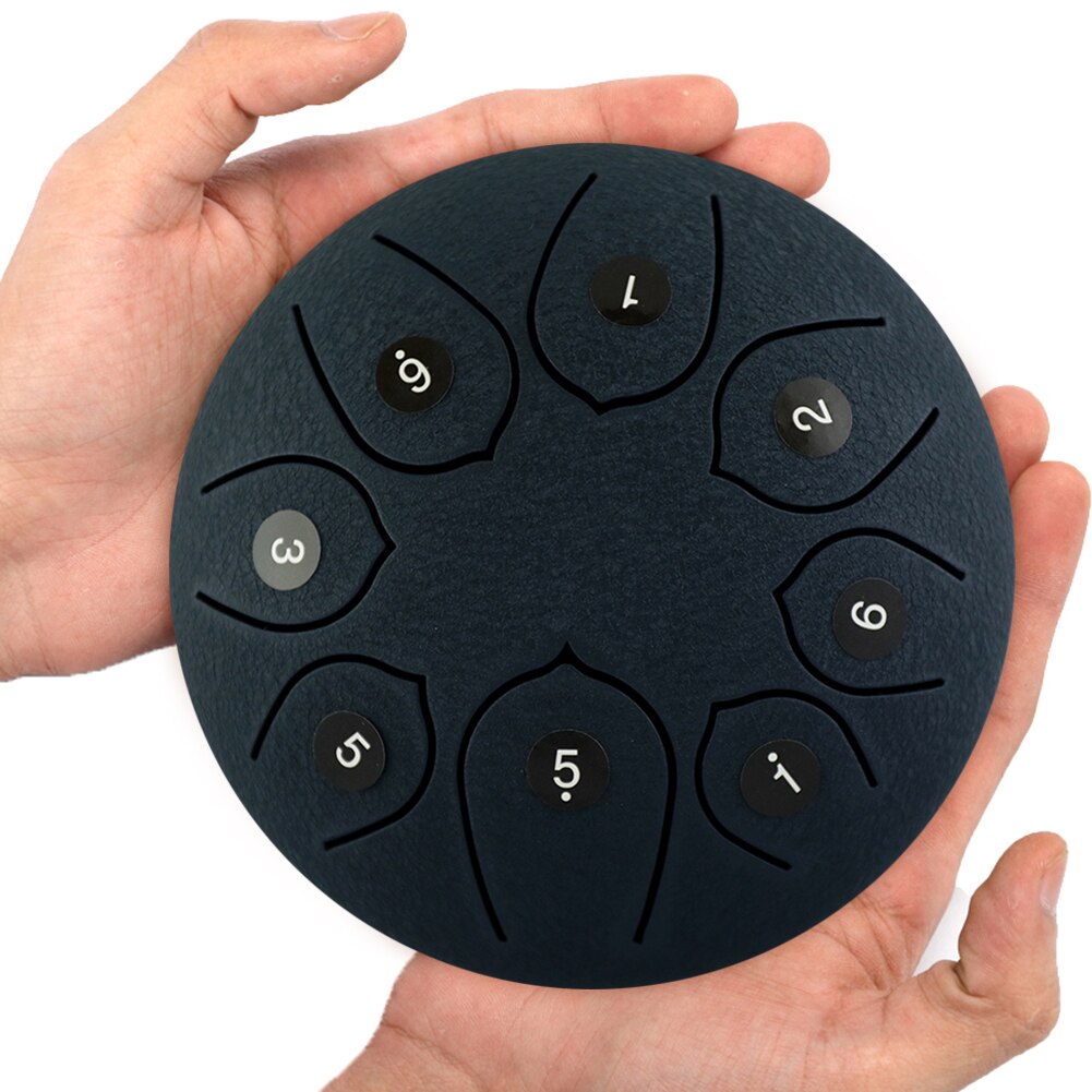 Tambor de lengua de 6 pulgadas, tanque de mano de 8 tonos, tambor de lengua de acero, instrumento Musical de percusión, accesorios de instrumentos de percusión