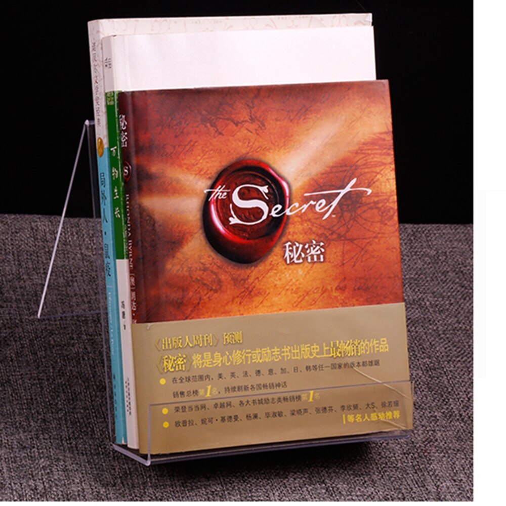 1 stks Transparantie Acryl Boekensteunen Acryl Boek Display Stand voor A4/A5 BOEK