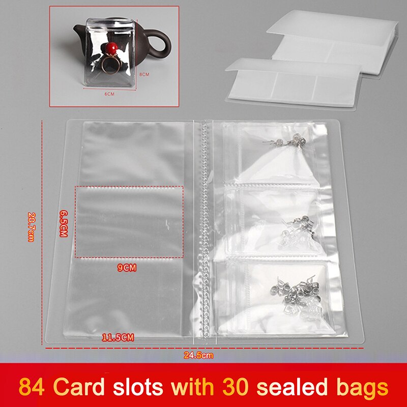 Large-capacity Transparent Jewelry Storage Bag Sealed Bag Necklace Earrings Jewelry Bracelet Storage Book Jewelry Organizer: A