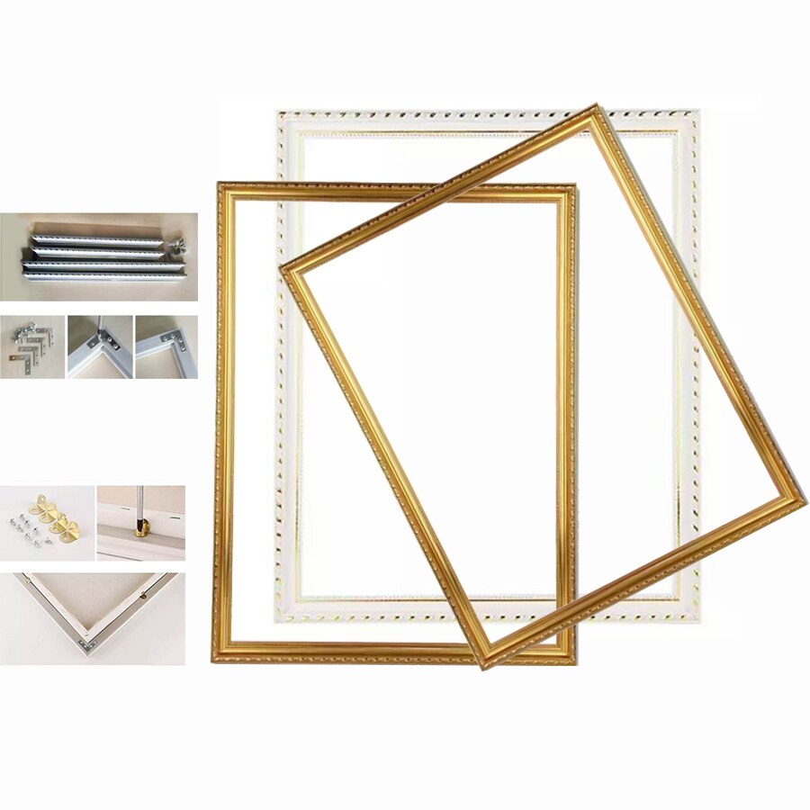 Out frame Diy Unfinished Wood stretcher diy oil painting diamond Mosaic Thick wood frame wall painting picture frame