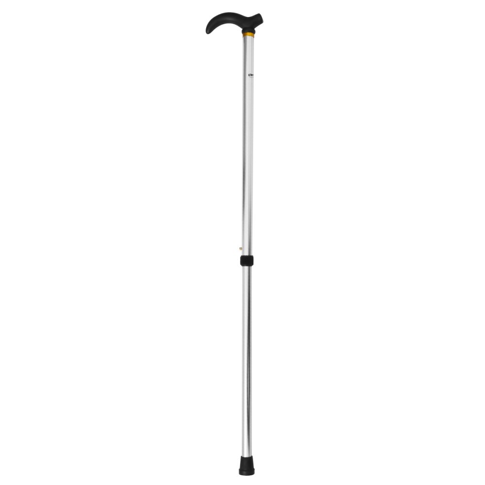 1 Pcs Cane Adjustable Retractable Telescopic 2 Section Walking Stick Tool Cane for Patient Old People: Silver