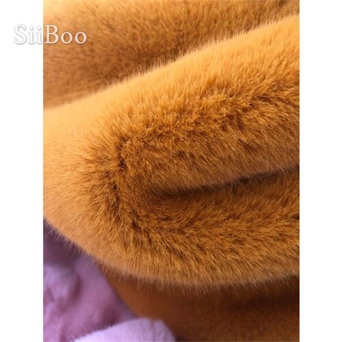 1.5 Cm Lange Stapel Pluche Faux Mink Fur Stof Voor Vrouwen Herfst Jas Kraag Fotografie Achtergrond Tissu Fausse SP6082: Ginger Yellow