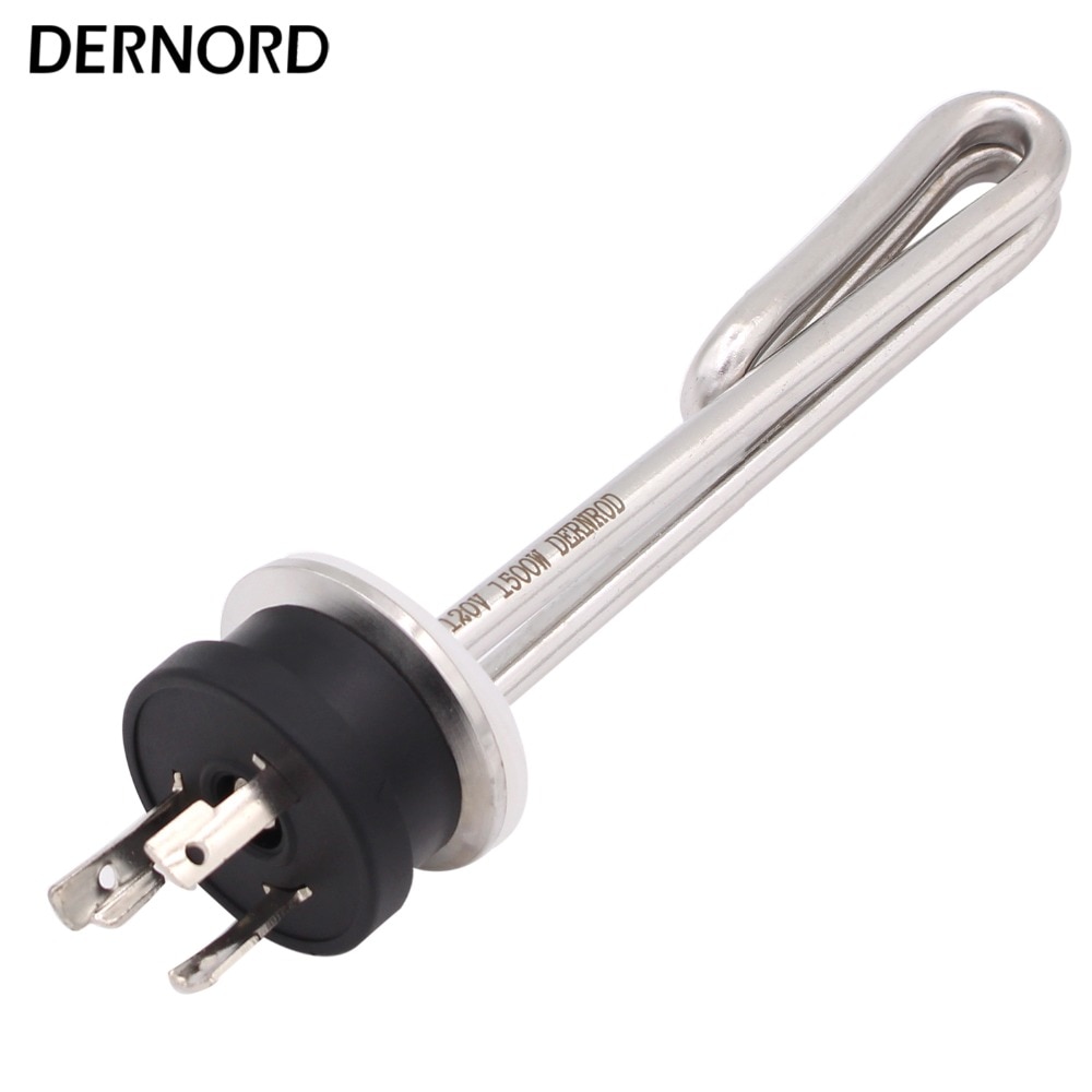 DERNORD 120V 1500W 1650w 1.5 TC Integrated Immersion Electrical Heater Element Water Heating Element With L6/30P Twist Lock Plug