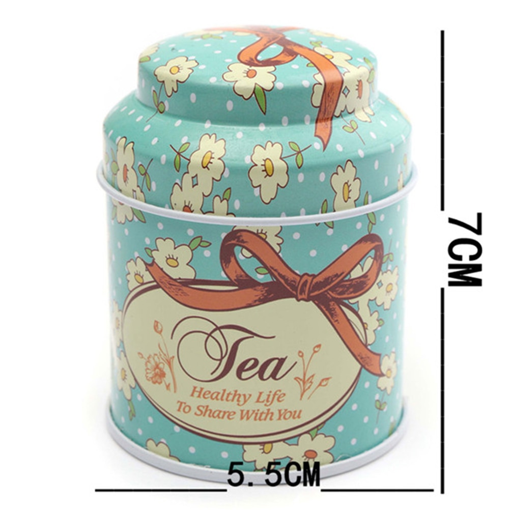 Snoep Verzegelde Blikken Doos Bloem Metalen Suiker Koffie Thee Tin Jar Container Willekeurige Kleur