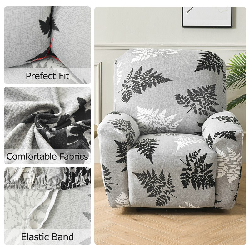 Spring Print Recliner narzuta na sofę s elastyczny fotel Lazy Boy Recliner pokrowce na krzesła antypoślizgowy rozkładany tapczan narzuta na sofę do wystroju domu