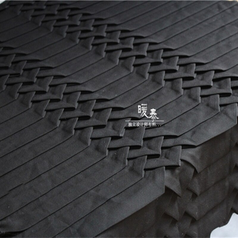 82*62cm Pleated Fabric Hand woven Chiffon three-dimensional texture fold fold geometry transform apparel DIY Fabric