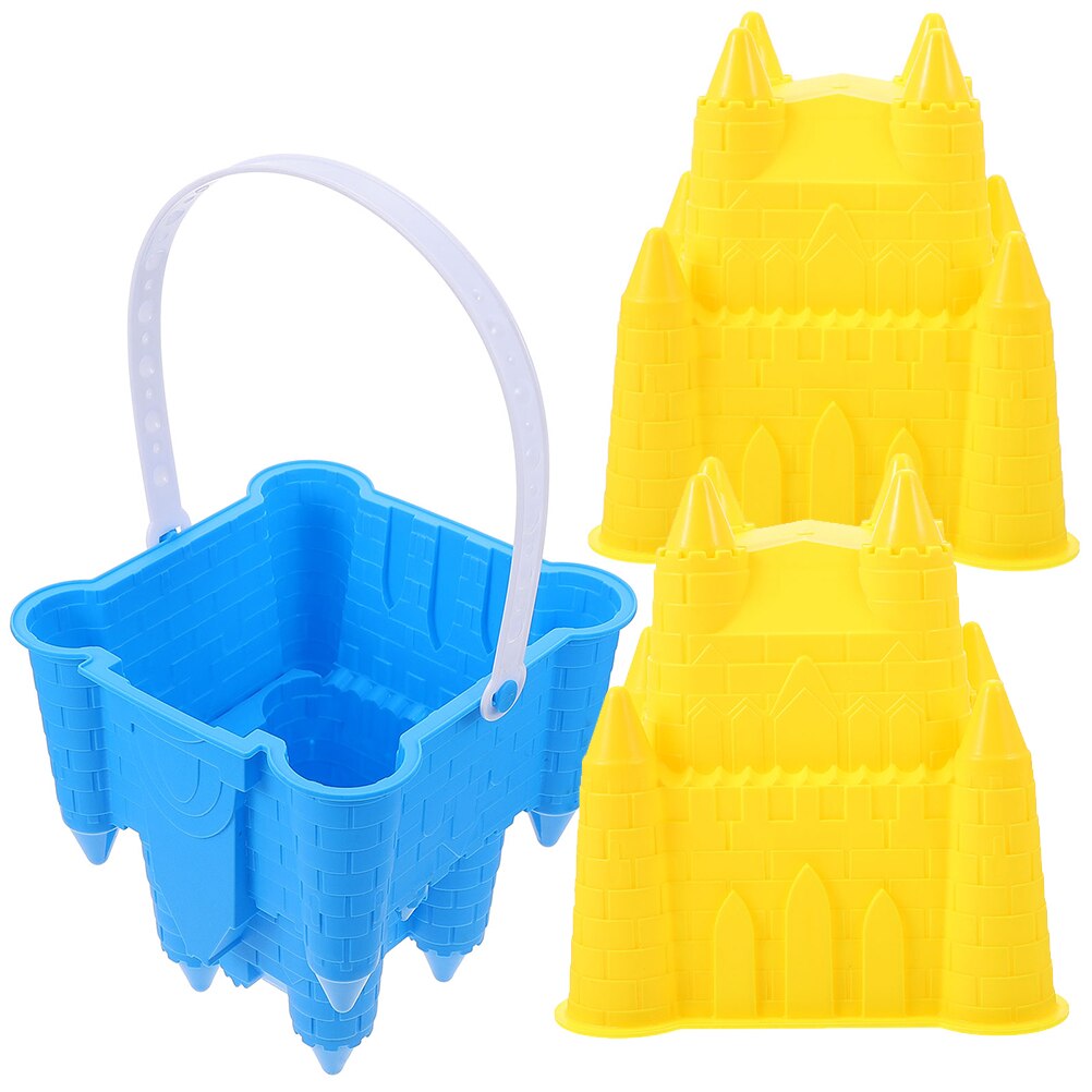 3Pcs Plastic Sand Toys Kids Beach Sand Toys Summer Beach Toys Children Sand Molds Toys: Default Title