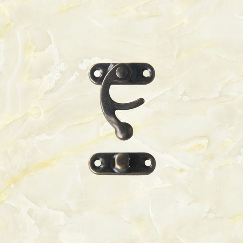 5 stk/parti små metallåse møbler hardware horn låse antik smykkeskrin hængelås dekorative hasper med skruer