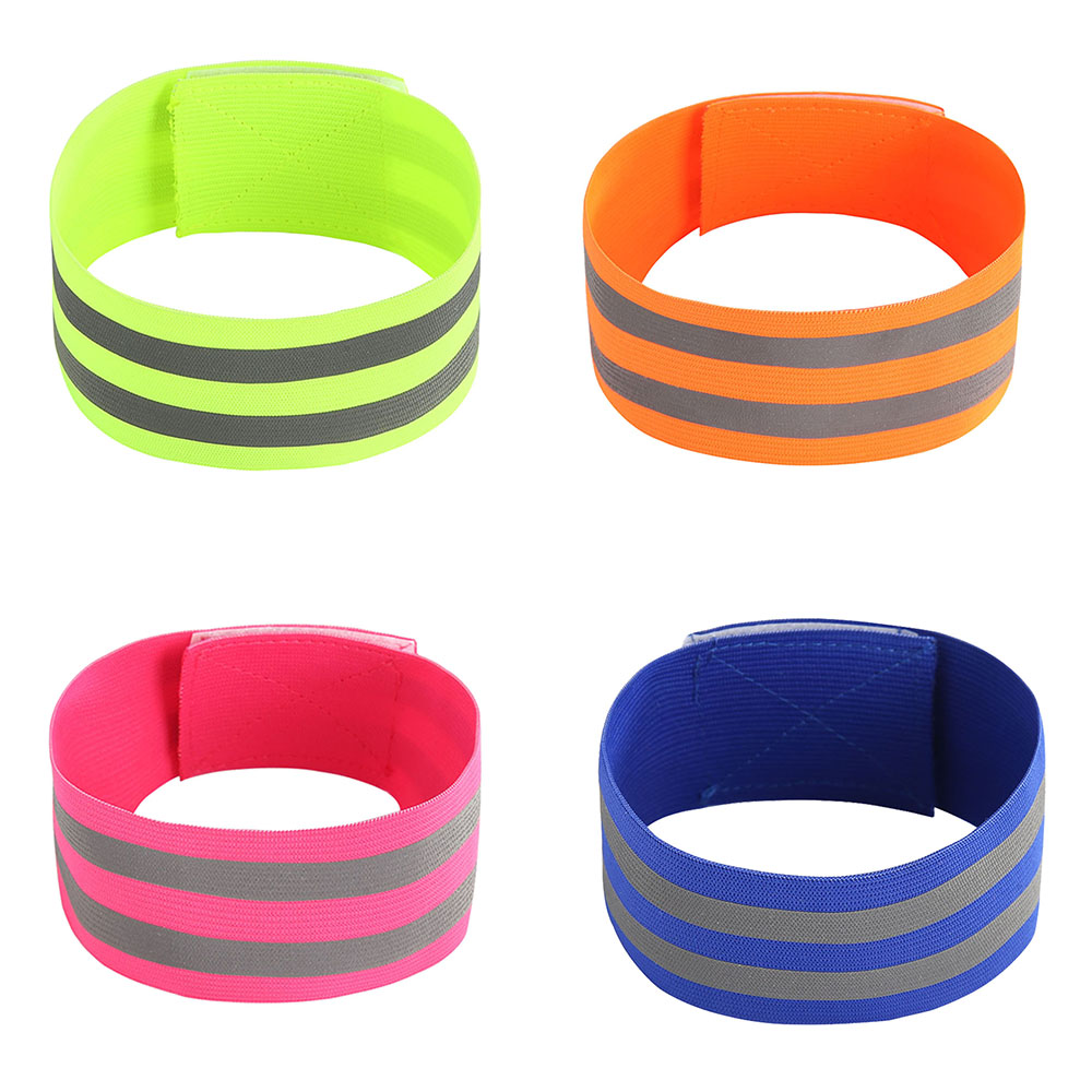 1 stuk elastische polsbandjes reflecterende band 5cm brede waarschuwingsbanden voor nachtelijk hardlopen pols enkelbandjes veiligheid fiets reflecterende band