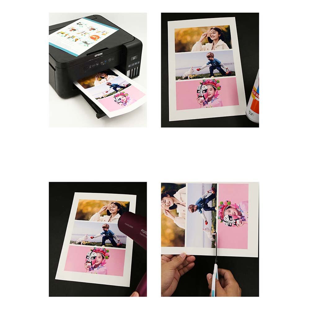 20 Pcs Water Slide Decal Transfer Papier Diy Kleding Patroon Tool Voor Inkjet Printer A4 Hoge Resolutie Diy Cup