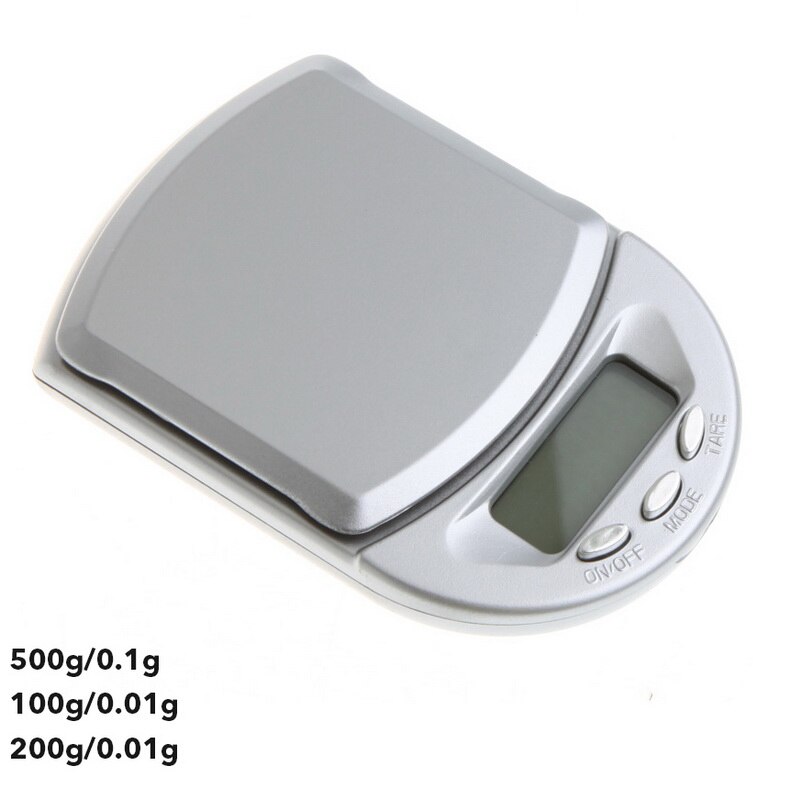 Junejour 0.01/0.1G Mini Digitale Weegschaal Lcd Backlight Draagbare Keukenweegschaal Pocket Sieraden Elektronische Weegschaal 500/200/100G Capaciteit