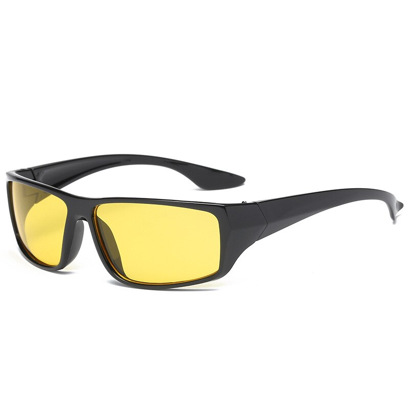Anti-éblouissement Vision nocturne pilote lunettes nuit conduite lunettes lumière améliorée lunettes de soleil lunettes voiture accessoires: YELLOW