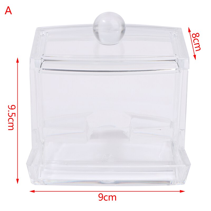 Acryl wattenstaafje make-up organizer opbergdoos draagbare container make-up wattenschijfjes houder cosmetica organizer: A