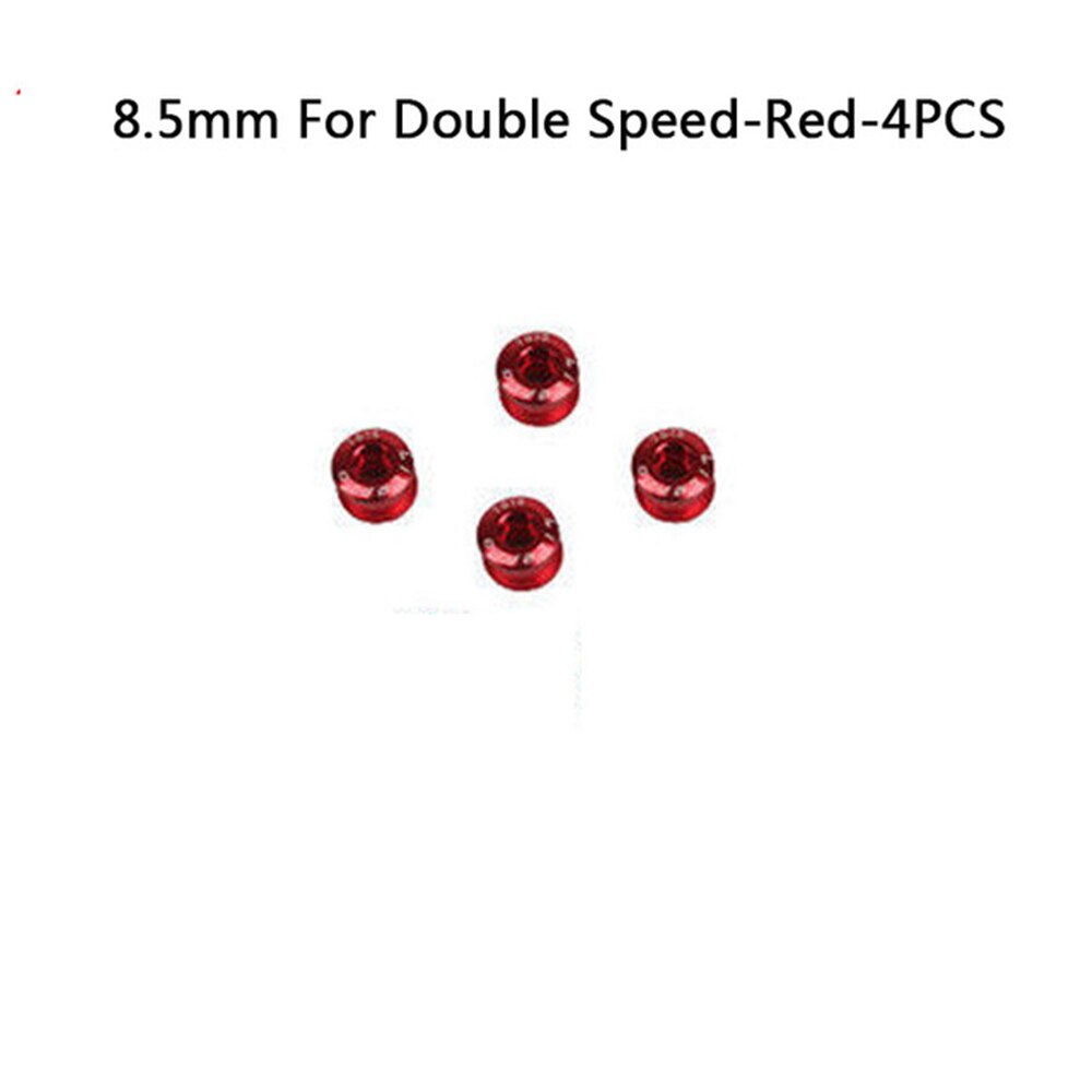 4pc mtb-kettingbladbouten dubbele/triple speed schijfremmen enkel kettingbladbouten goud/zilver/paars/blauw/rood/zwart/groen: Dubbele snelheid (rood)