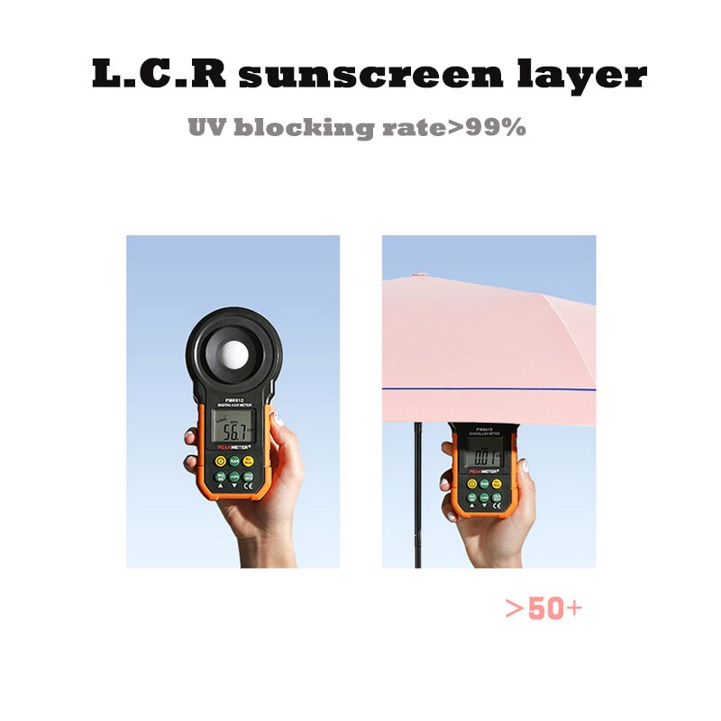 18cm Ultralight Mini Sunshade Umbrella Pocket Umbrella Black Plastic Sunscreen And UV Protection Female Folding Sun Umbrella