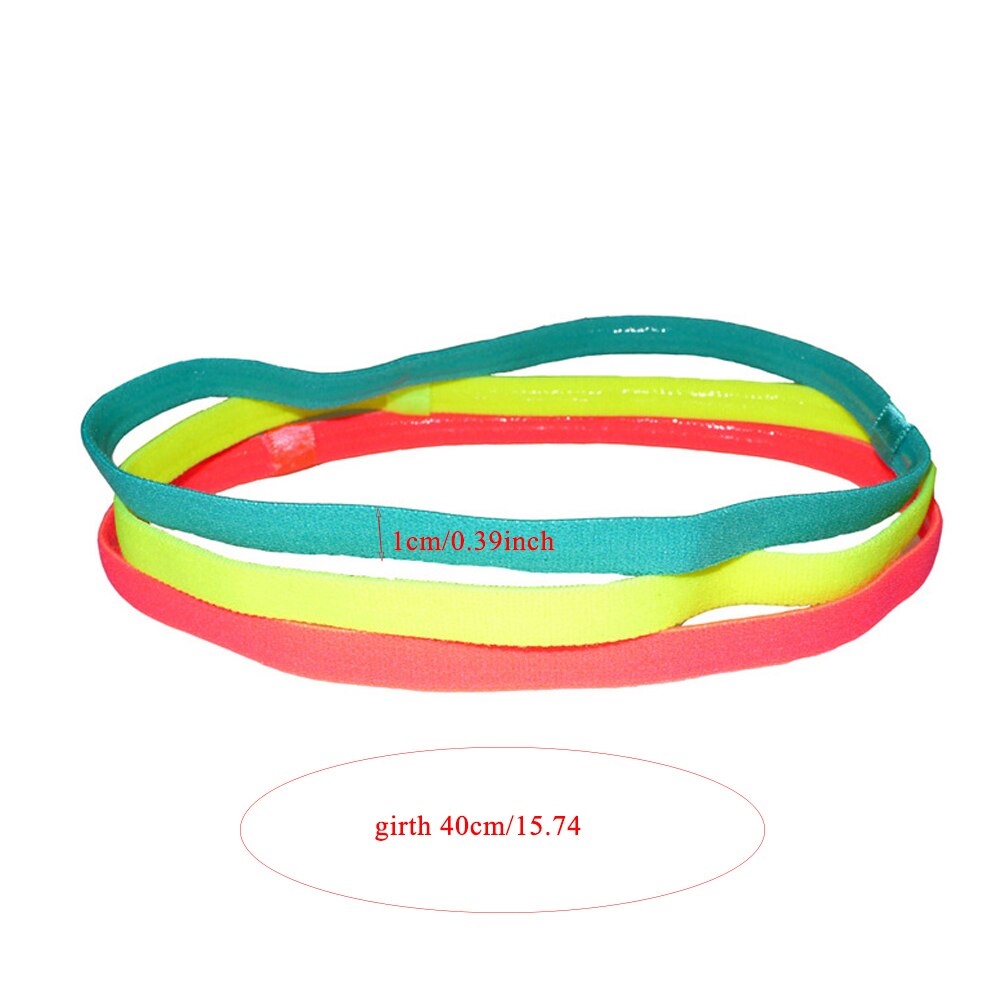 1 pz fasce per le donne calcio Yoga fasce per capelli puri antiscivolo gomma elastica sottile sport fascia uomo accessori per capelli copricapo