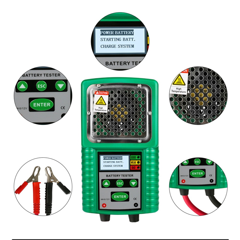 DY226A – testeur de batterie de voiture 3 en 1, Test CCA de Charge de démarrage de Charge automatique cc de Traction avec affichage Led de capacité de stockage