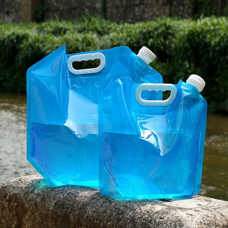 Bolsas de agua para exteriores, bolsa plegable de 5l/10l para acampar, playa, senderismo, bolsa de agua, contenedor de agua para cocinar, Picnic, Kits de emergencia