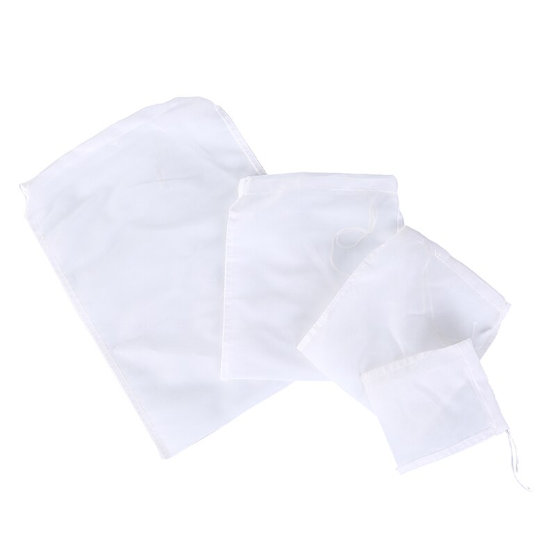 1Pc Fine Nylon Mesh Food Strainer & Cheese Maker Reusable Commercial Food Grade Coffee Tea Filter Nut Milk Bag