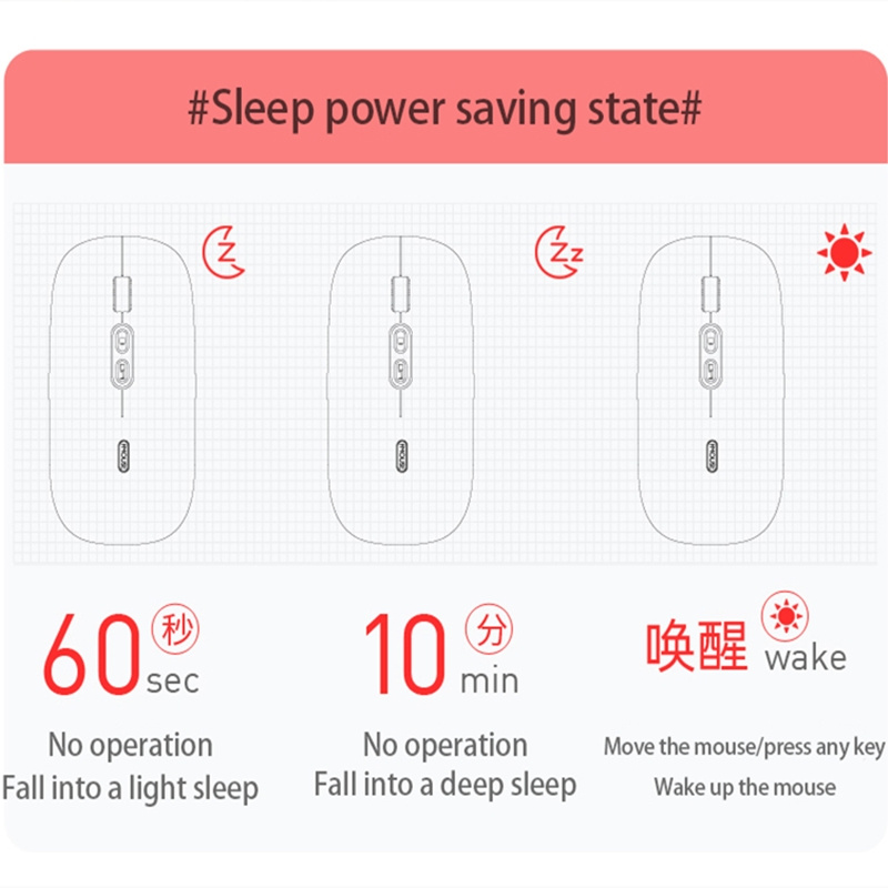 Adjustable DPI Ultra Slim Mouse Wirelesss Silent Mini Ergonomic Mause Rechargeable 2.4Ghz Wireless Mouse for Ipad Pro 11 for Mac