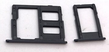 Dual/Single Sim Tray For Samsung Galaxy J3 J5 J7 /J330 J530 J730F SIM Card Slot Holder Replacement Part: dual black