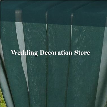 Chiffon Bogen Gardinen Tafel draussen Hochzeit Hintergrund Vorhang Zeremonie Drapieren Schleier Laube Stoff Veranstaltung Party Vorhänge DIY Dekor: tief Grün