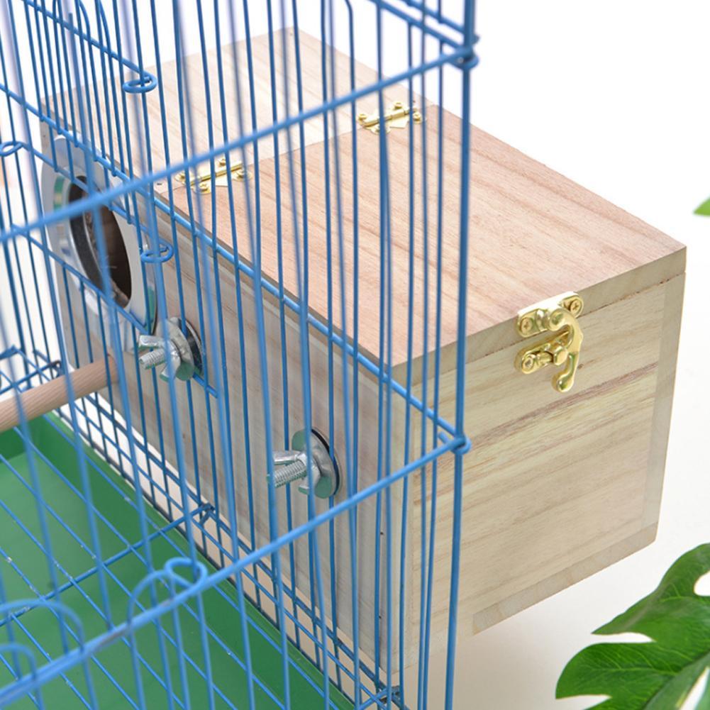 1PC Wooden Bird Breeding Box Small Nesting Box Hatching Box Cage Bird Finch Parrot For Parakeets Budgies Case E4M5