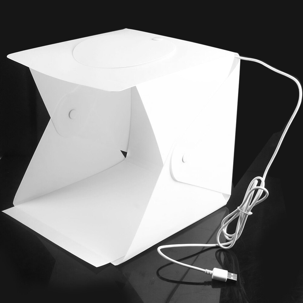 Fotostudio fotografie lichttent draagbare kit met led ringlicht 4 achtergronden foto genieten ornament