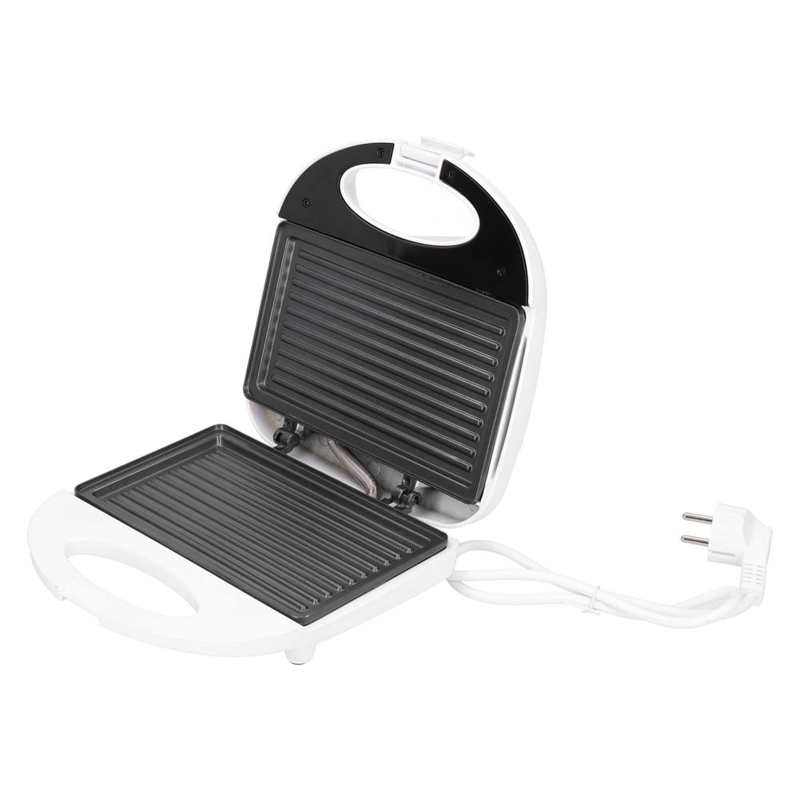 Parrilla eléctrica multifunción de 750W, máquina para hacer pan, doble calefacción, para carne, enchufe europeo, 220V
