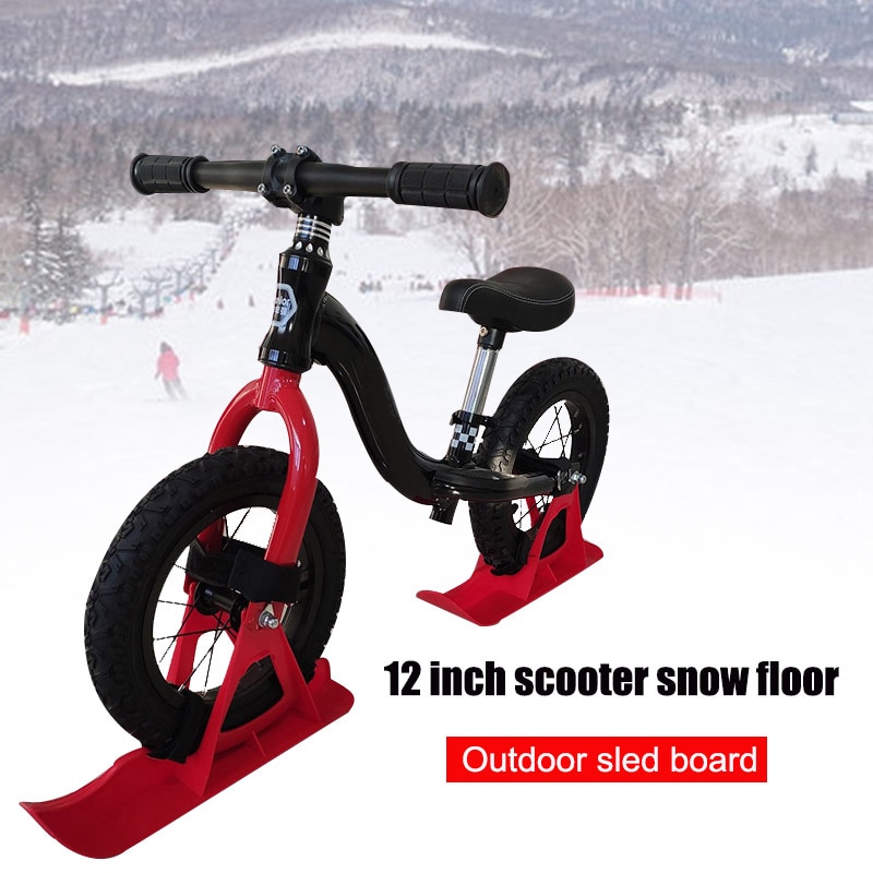 12in crianças equilíbrio bicicleta snowboard trenó peças de roda scooter esqui neve placa sal99