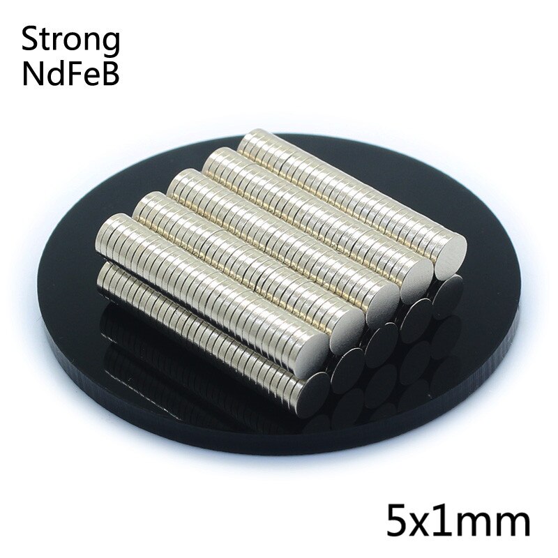 100Pcs 5x1mm Neodymium Magnet Permanent N35 Mini Small Round Fridge Magneet Super Strong Powerful Magnetic Magnets For Craft
