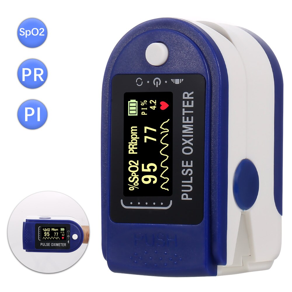 Blod ilt finger puls digital fingerspids oximeter iltmætning meter finger monitor bærbar oximetro (intet batteri)