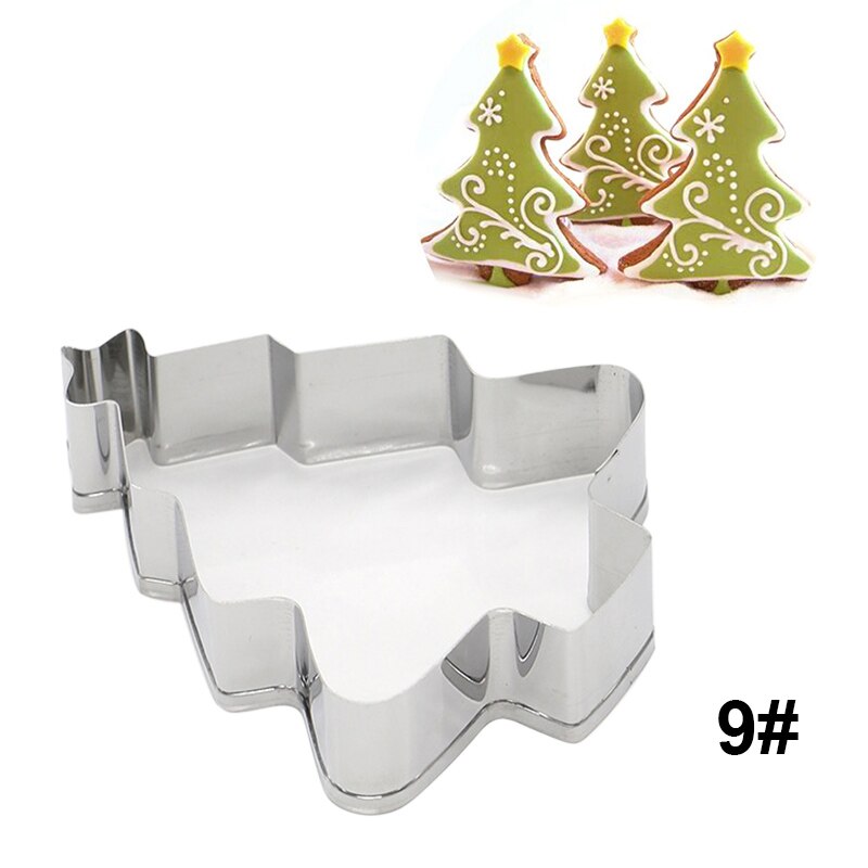 Rvs Kerst Cake Cookie Fondant Cutter Mold Bakken Cupcake Gebak Diy Gereedschap XHC88: 9