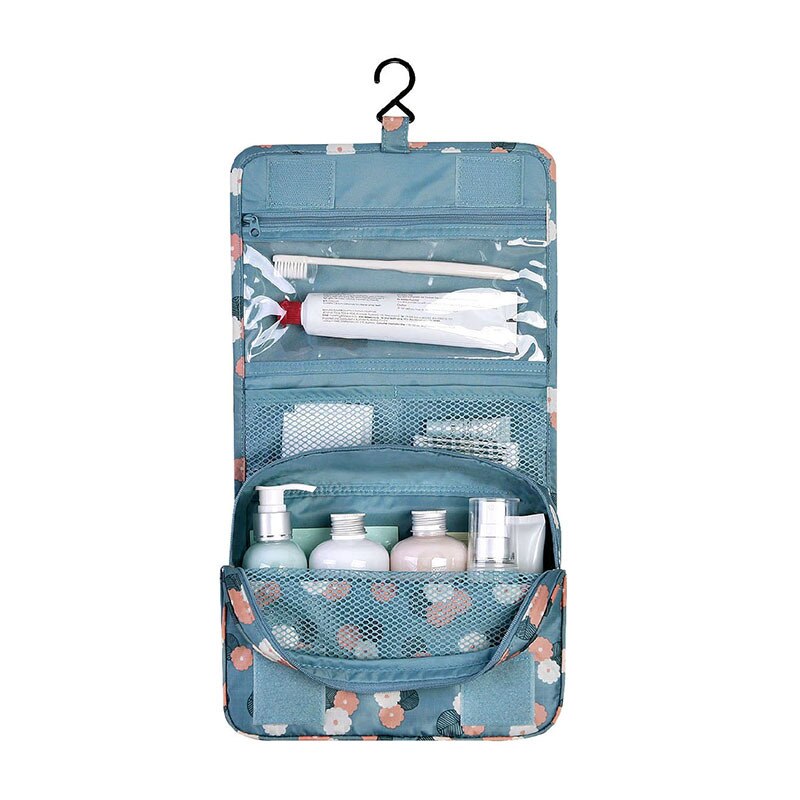 Imperméable à l'eau Portable Polyester voyage sac cosmétique Neceser sac de lavage suspendu neutre maquillage sac organisateur salle de bain sac de lavage