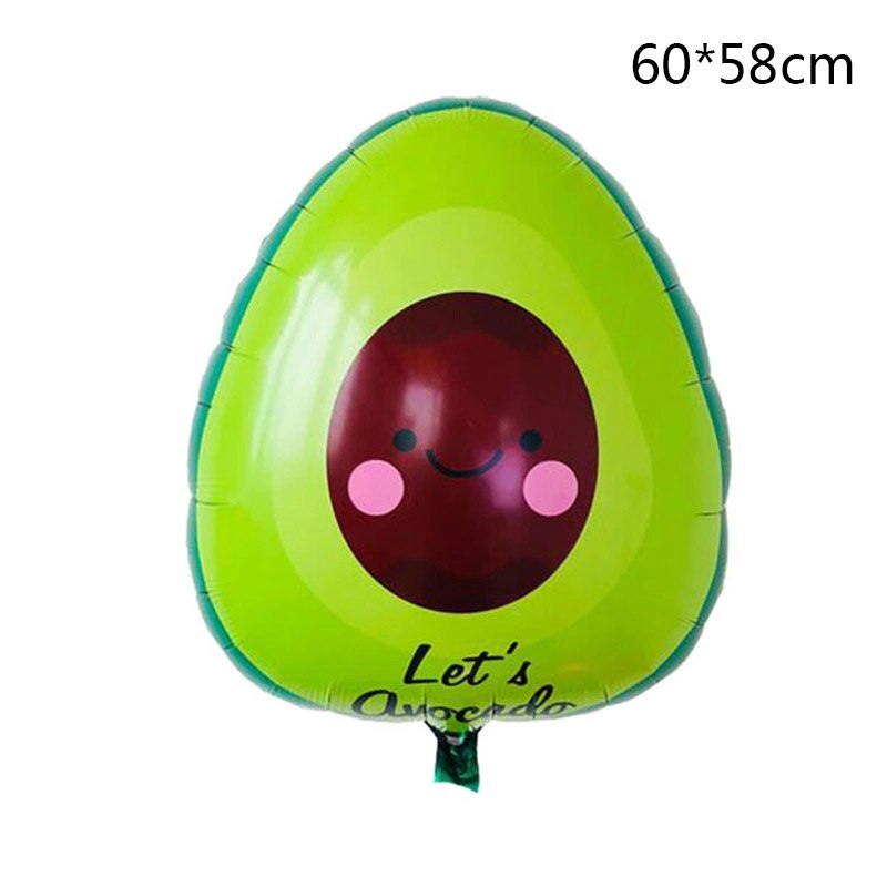 6 Stuks Helium Avocado Fruit Thema Party Ballon Cartoon Aluminium Folie Air Ballonnen Baby Shower Verjaardagsfeestje Decoraties Kids Speelgoed