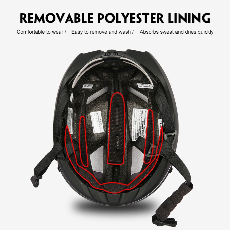 Santic PMT – casque de sécurité pour moto, ultraléger, pour cyclisme en plein air, lentille amovible, pare-soleil pour vélo de route en montagne