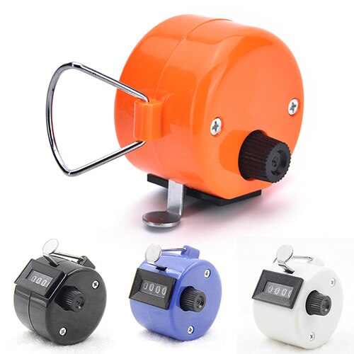 ZLinKJ 4 Digit Plastic Portable Convenient Metal Hand Held Tally Counter Manual Clicker Number Counting