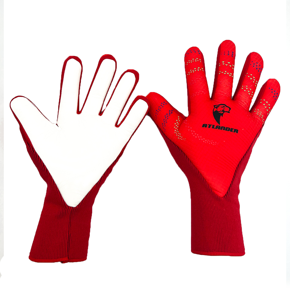 Professionelle Fußball-Torwarthandschuhe, Latex, verdickter Schutz, Erwachsene, Kinder, Torwart, Kinder, Teenager, Torwart-Fußballhandschuhe: Blau / XS