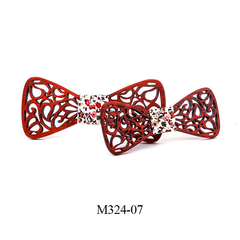 Eltern-Art Nette freundlicher Jungen Holz Fliege freundlicher Schmetterling Typ Bogen krawatten Mädchen Holz Bogen krawatten für männer einstellen Corbatas Para hombre: M324-7