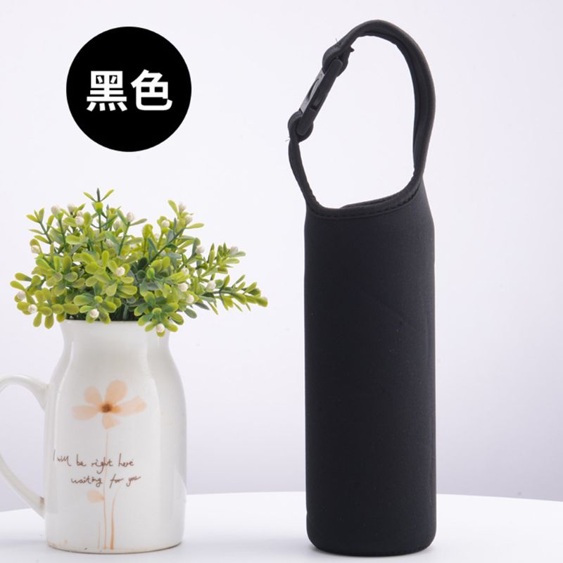 Funda con aislamiento térmico para botella de agua, funda aislante portátil, bolsa de transporte al aire libre con hebilla a presión para 500ML de diámetro, 6-8cm