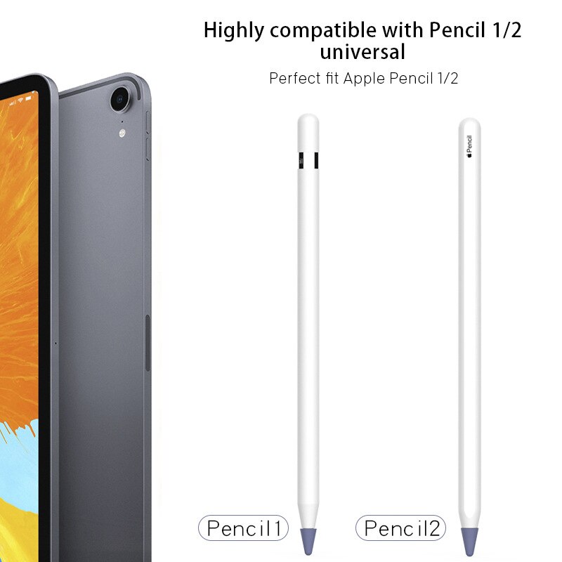 Kolorowa skóra 8 sztuk pióro stalówka ochronna pokrywa dla Apple Pencil 1 2 rysik do ekranu dotykowego dla Apple Pencil Silicone Tip Case