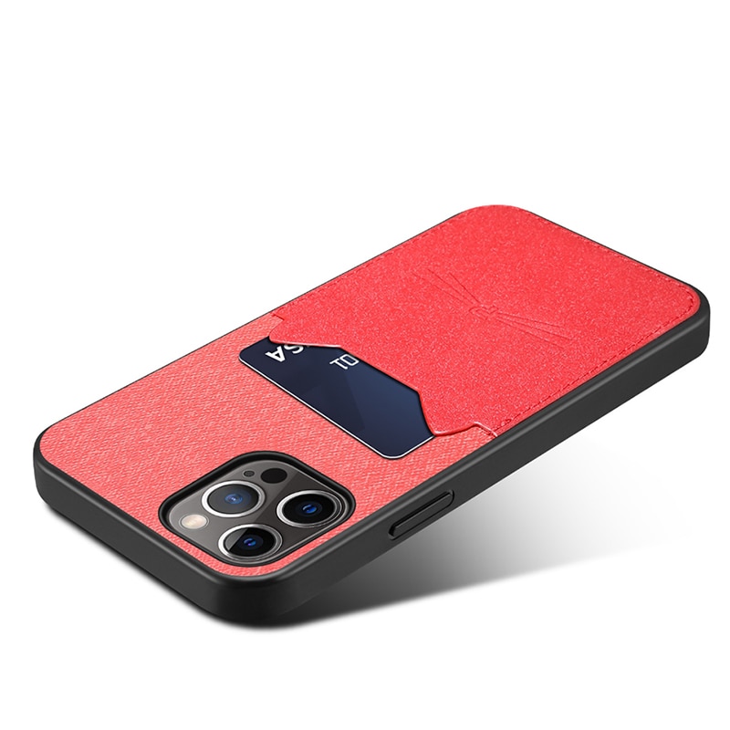 Stijl voor iphone 12/12 mini /12 pro /12 promax kaarthouder telefoonhoesje kattenoor leer zakelijke stijl
