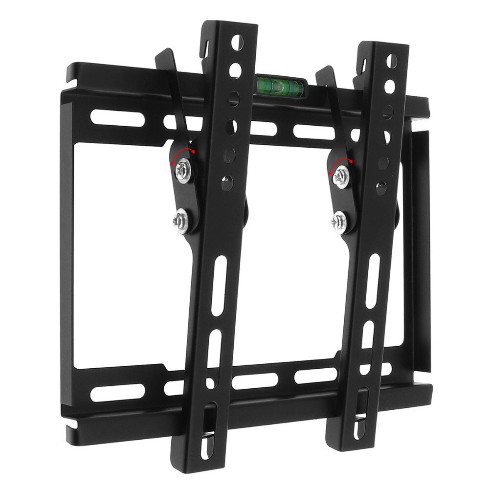 20KG Adjustable TV Wall Mount Bracket Flat Panel TV Frame Support 10 Degrees Tilt with Level for LCD LED Monitor Flat Pan