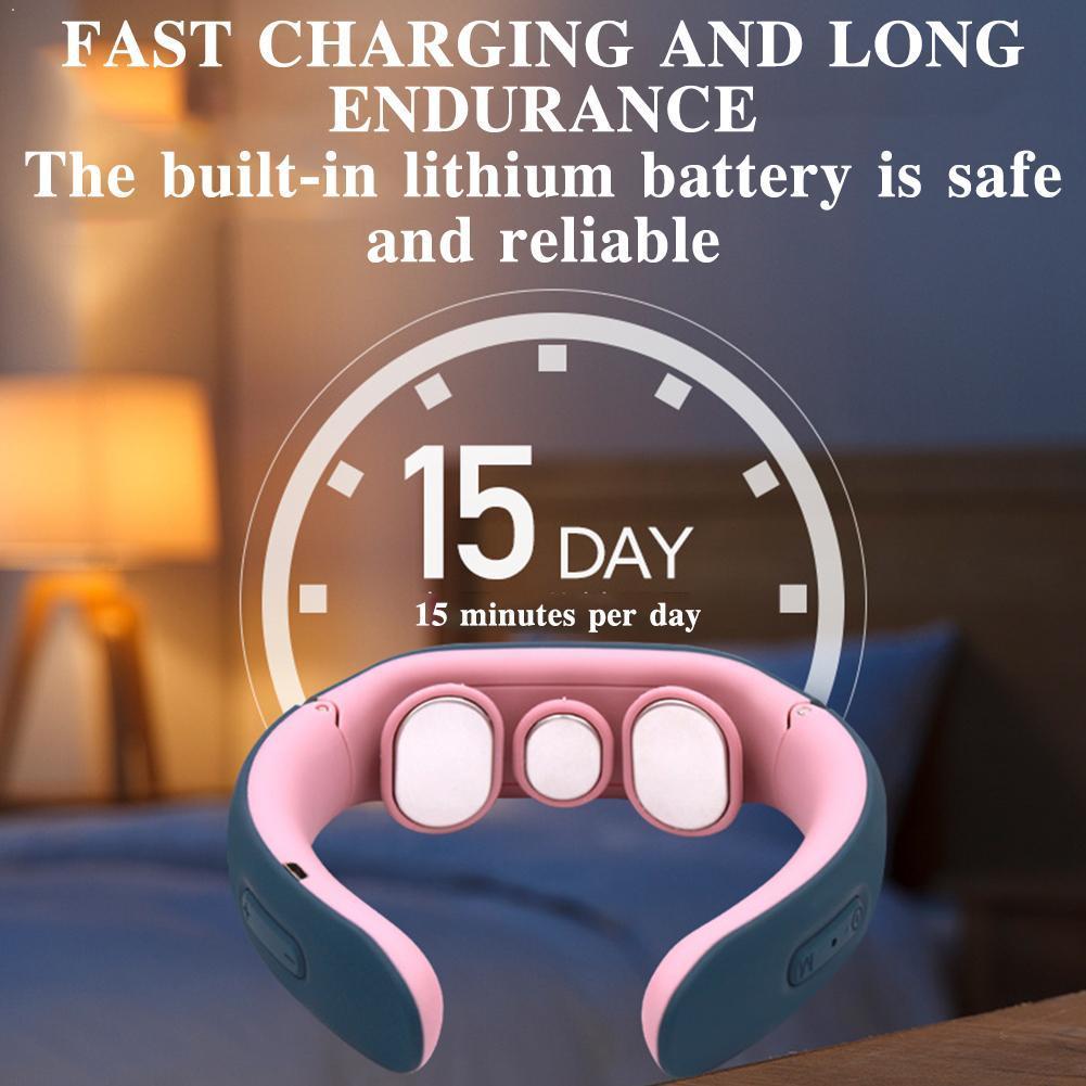 Neck Massager Heating Electric For Neck Relief Pain Cervical Promote Blood Muscle Relaxation Machine Stimulator Tool Circul Y4M2