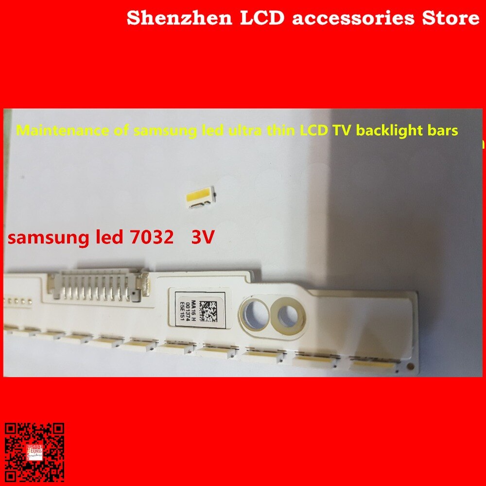 200 Pieces/lot FOR 3V repair Samsung ultra-thin LCD TV backlights led strip light source lamp 7032 lamp beads strip