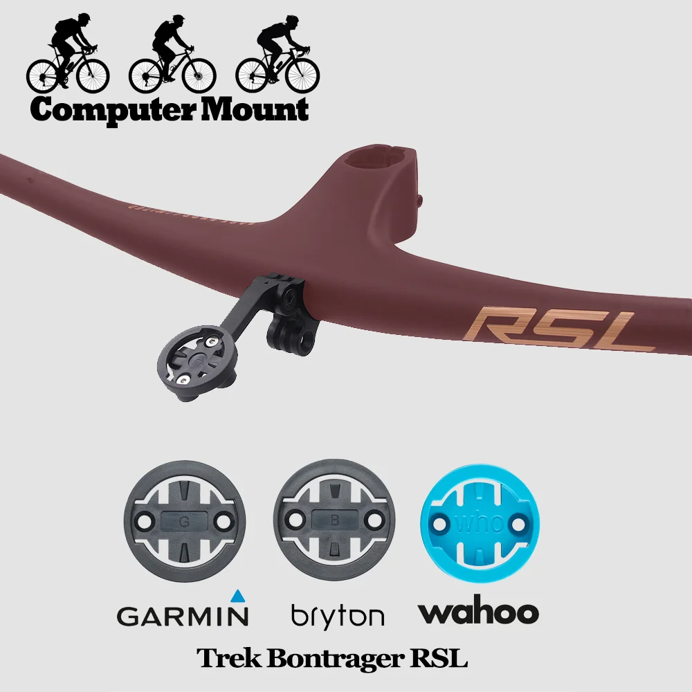 Support d'ordinateur pour Trek Bontrager RSL, guidon de vtt, compteur de vitesse, support combiné Gopro pour Garmin Wahoo Bryton GPS vélo