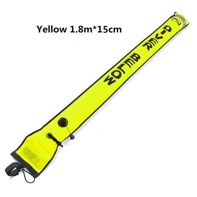Duiken Smb 1.2M 1.5M 1.8M Boei Kleurrijke Zichtbaarheid Veiligheid Opblaasbare Duiken Smb Oppervlak Signaal Marker boei Accessoire: Yellow 1.8m